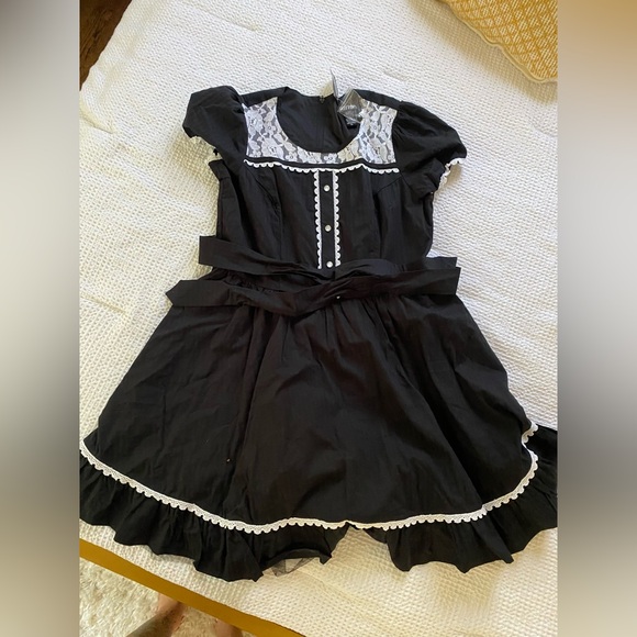 Hot Topic Dresses & Skirts - Hot Topic Lace-Up Hi-Low Dress Black Gothcore